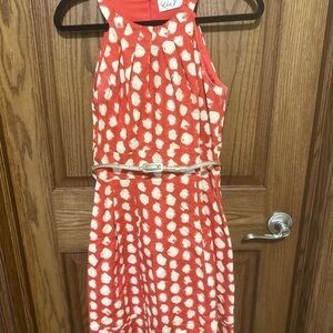 Eliza J Orange Red Halter A-line Dress